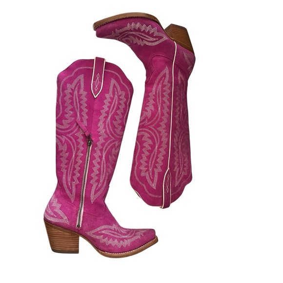 Pink Ariat Casanova Western Cowboy Boots Sz 8 - Picture 2 of 6